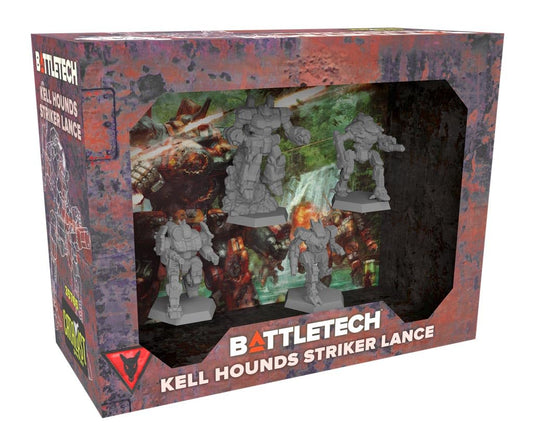 Kell Hounds Striker Lance miniature by Catalyst Game Labs, ready for epic BattleTech battles on the tabletop.