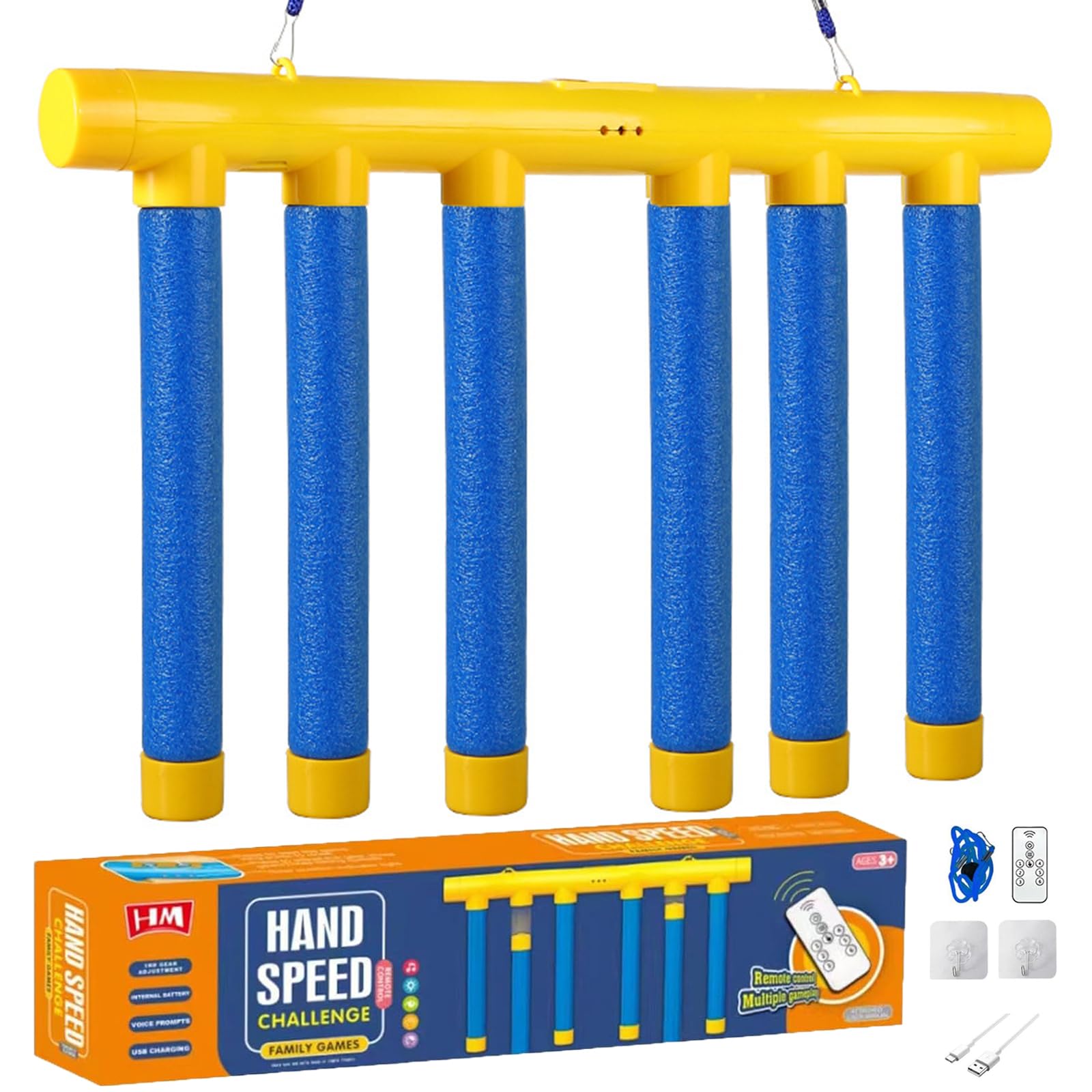 Catching Sticks Game Blue set-up, enhances dexterity and focus for all ages.