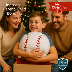 CatchStar baseball pillow child cuddling for cozy reading time