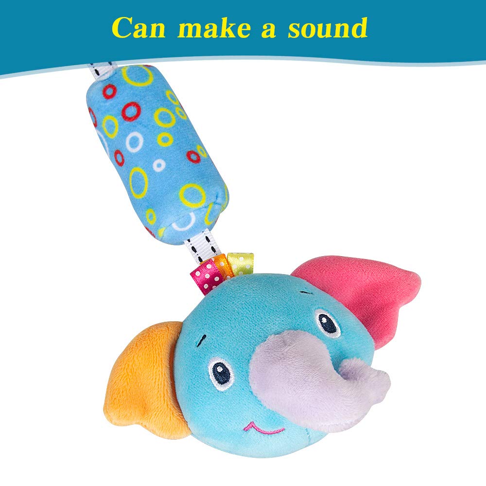 Caterbee soft cotton fabric toy for 0 months and up.