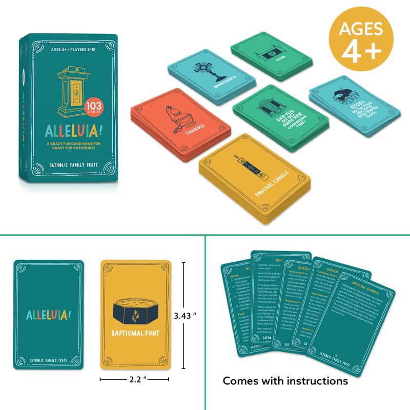 Catholic Family Crate’s brightly illustrated cards engage children and adults during classroom or family settings.