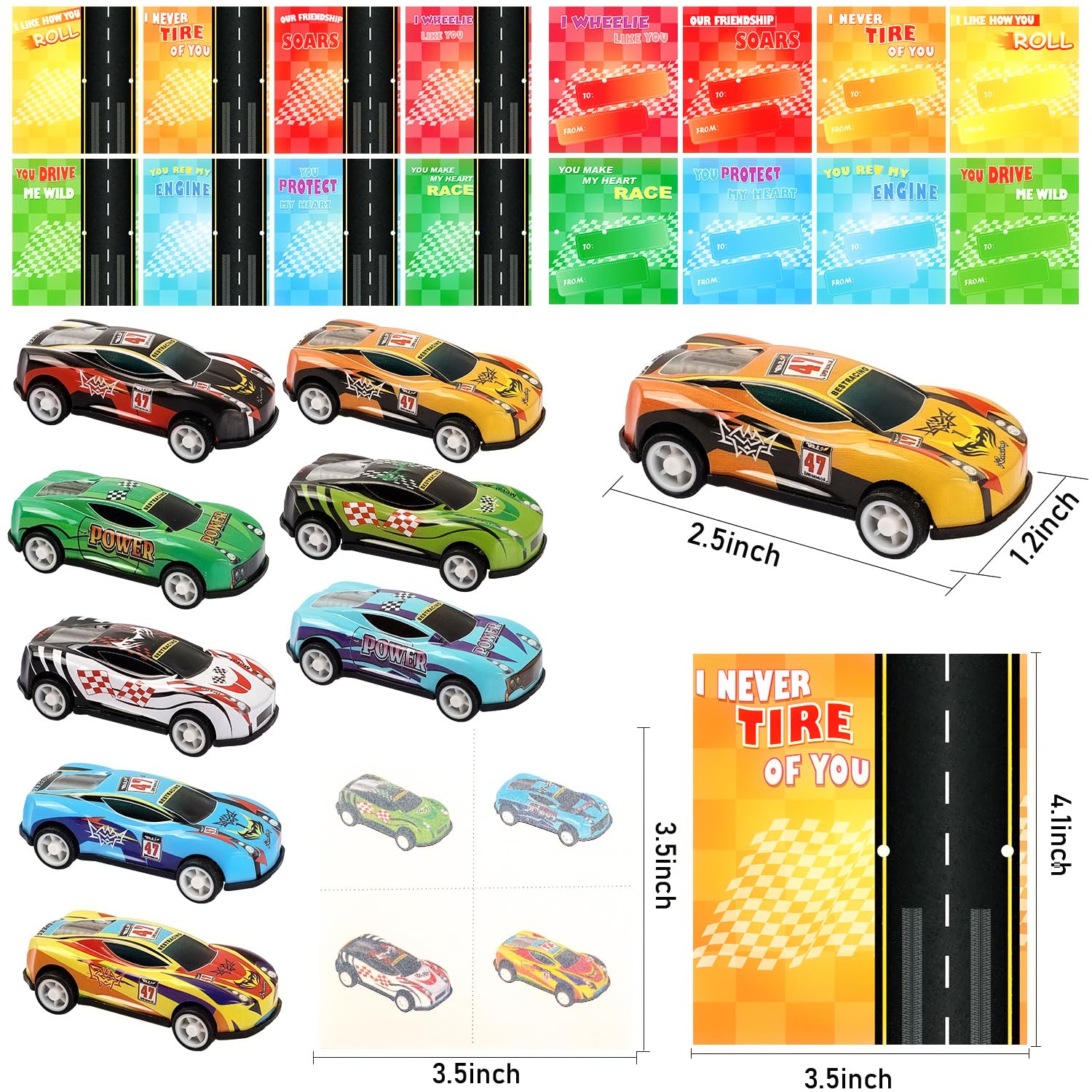 Catnee pull-back cars with eight patterns offer battery-free, tactile play for classroom prizes.