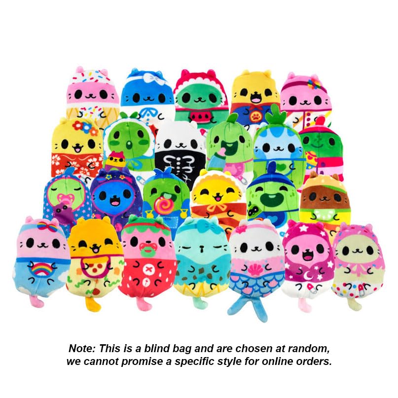 Cats vs Pickles mystery bag featuring baby kitten plushies, ideal as stocking stuffers.