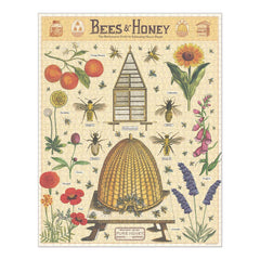 CAVANILLI & CO. Bees & Honey puzzle artwork highlights vintage Cavallini imagery for a nostalgic challenge.