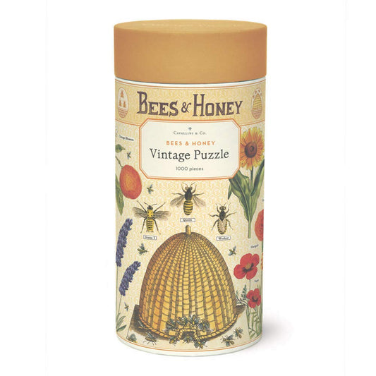 CAVANILLI & CO. Bees & Honey puzzle tube packaging promotes easy gifting and safe storage.