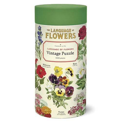Cavallini & Co language of flowers puzzle box with vintage florals for a relaxing activity