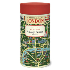 CAVANILLI & CO. Cavallini London map puzzle front view for engaging family puzzle night.