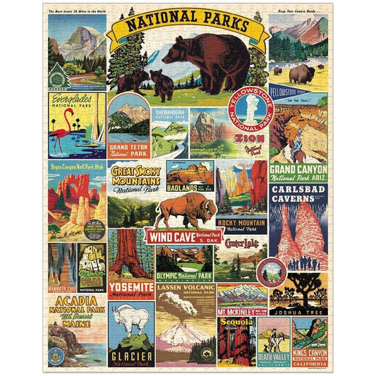 Cavallini Co. vintage archive imagery on a 1000-piece puzzle for nostalgia