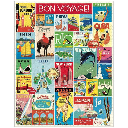 Cavallini & Co finished puzzle, 20x28 inches, great for family time.