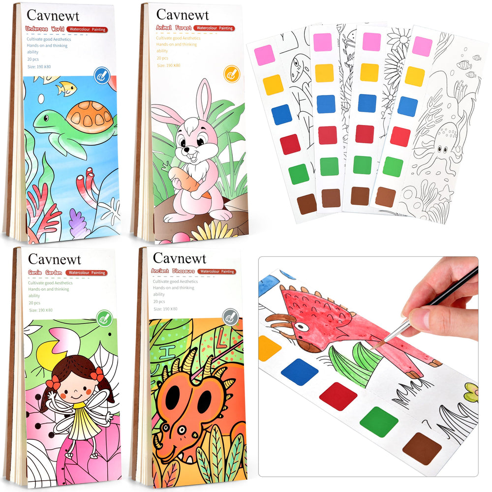 Cavnewt 4Pack Mini Paint Pad – portable, mess-free painting for kids