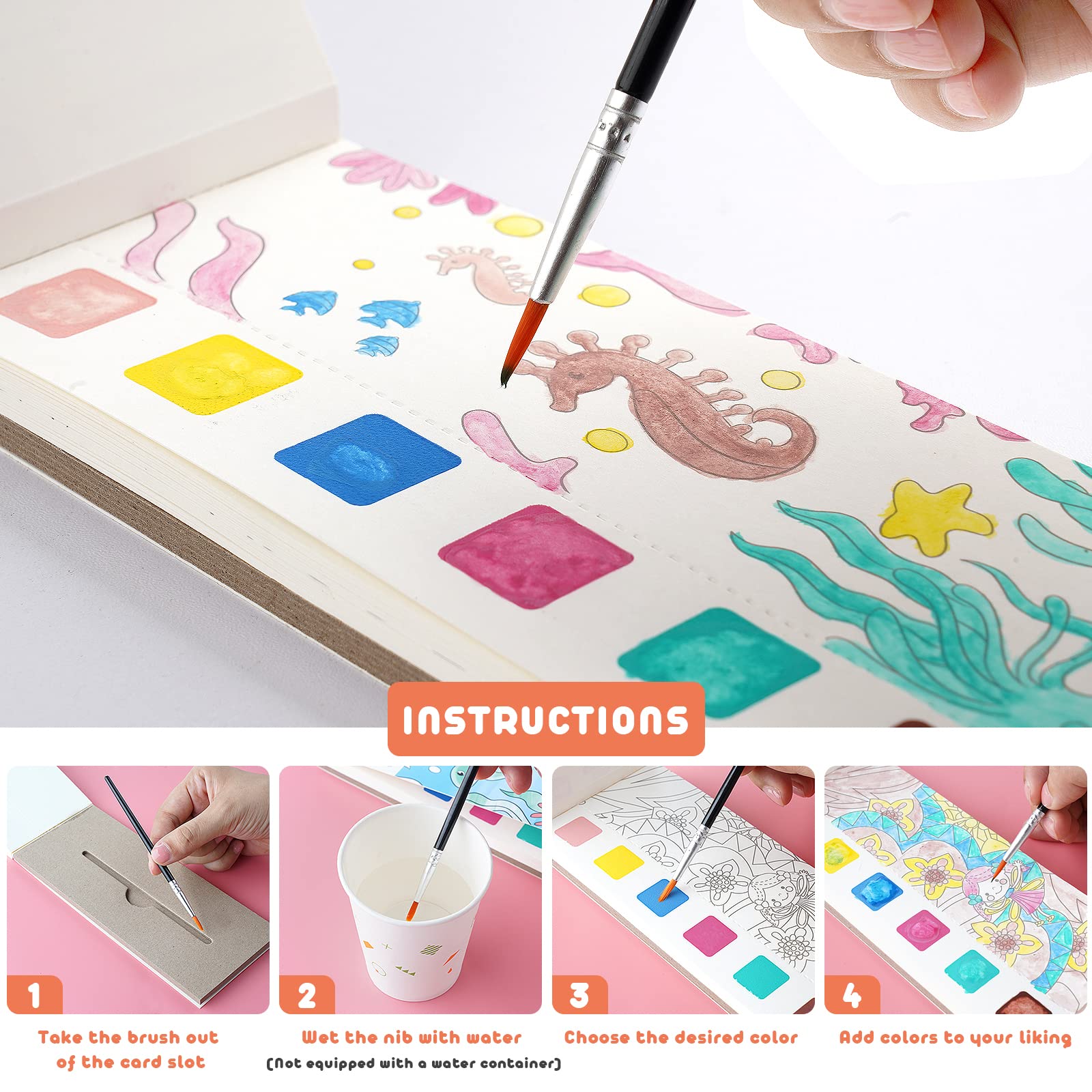 Cavnewt mess-free pad with color swatches ideal for beginners