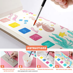 Cavnewt mess-free pad with color swatches ideal for beginners