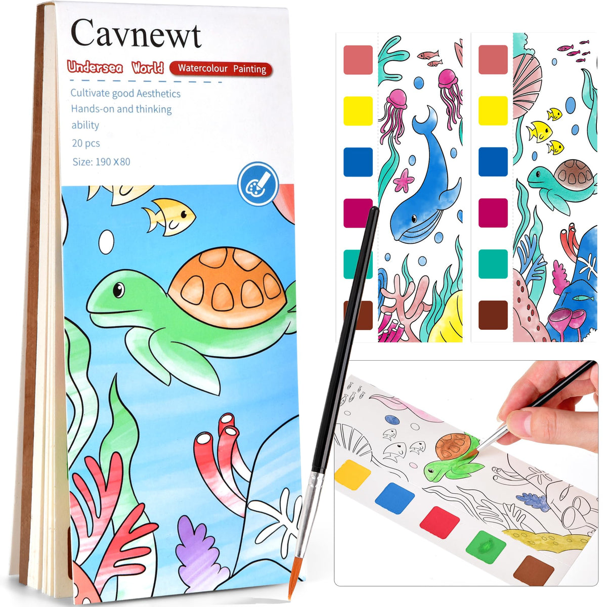 Cavnewt pocket watercolor book cover for portable on-the-go painting sessions