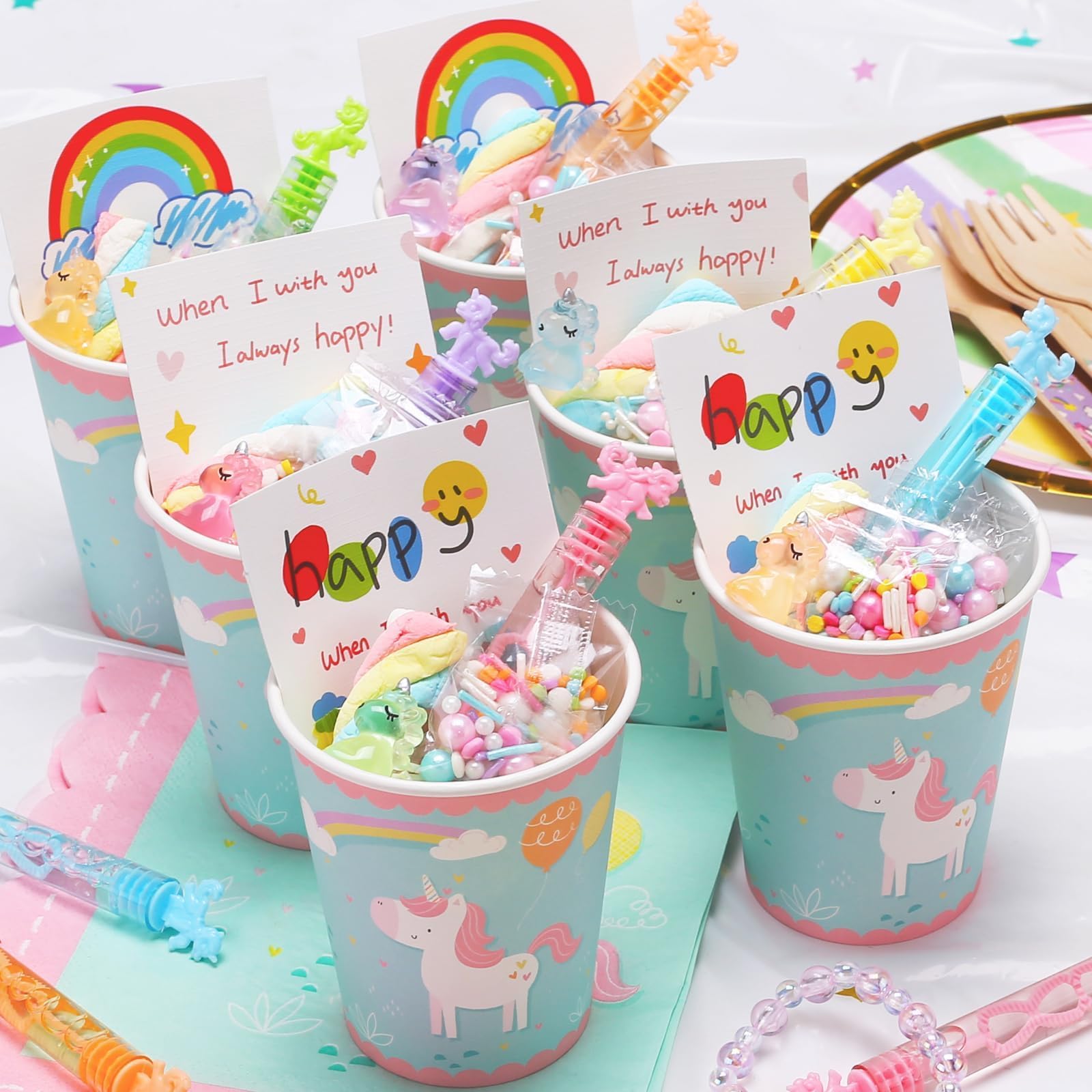 Cawiew mini unicorn bubble wand pastel design 5 child-friendly fun