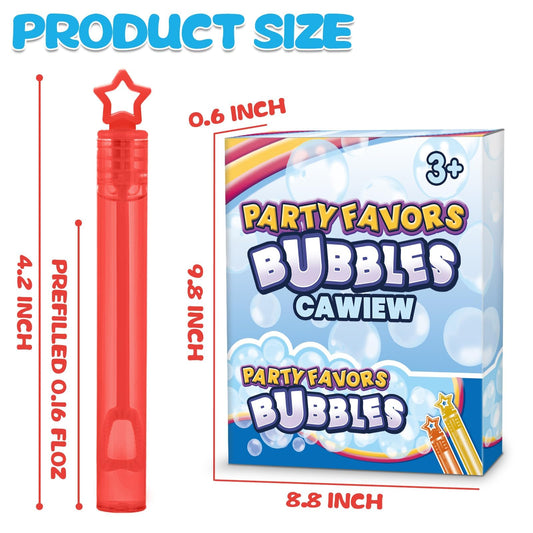 Cawiew neon star bubble wands showcase eight colors for vibrant play.