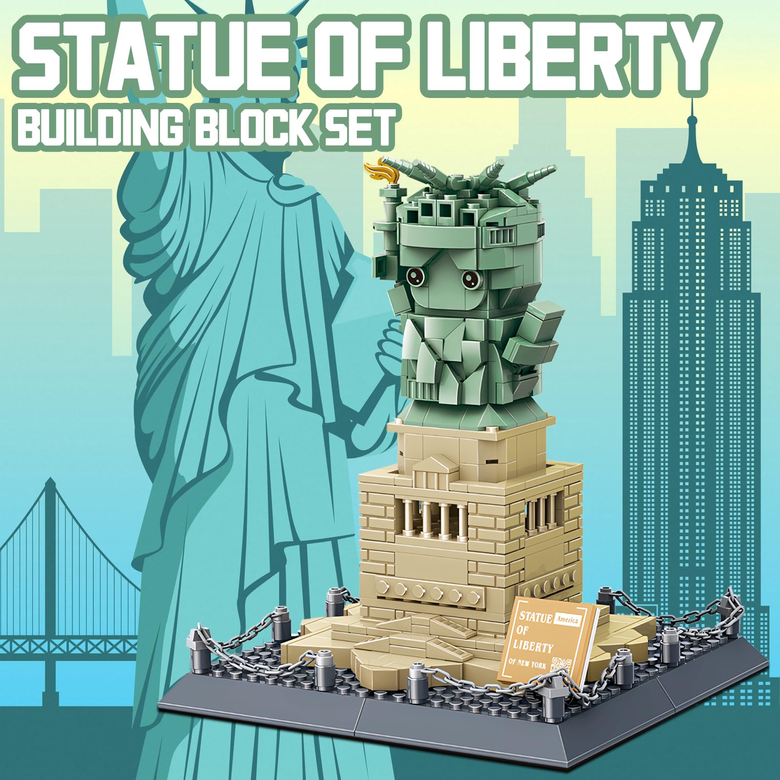 CAXIMSY Statue of Liberty torch detail for realistic play