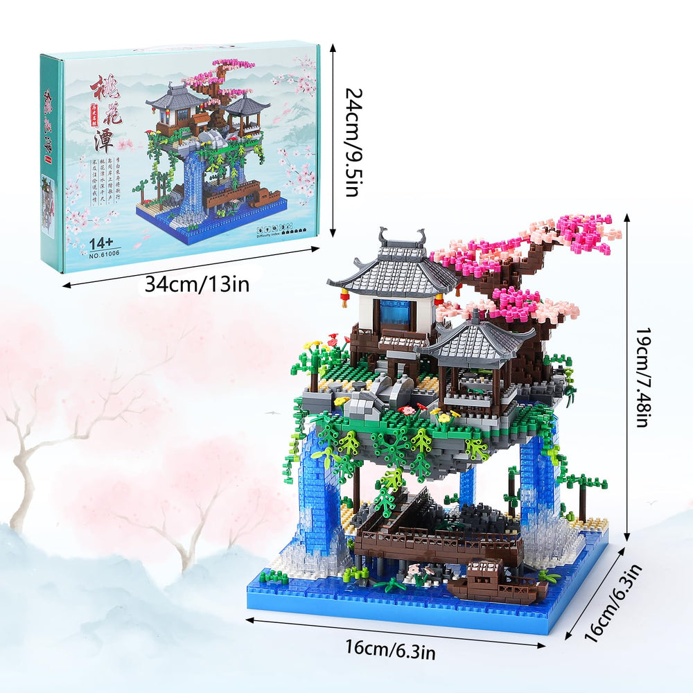 CAXIMSY treehouse suspended design featuring a graceful waterfall for display and play.
