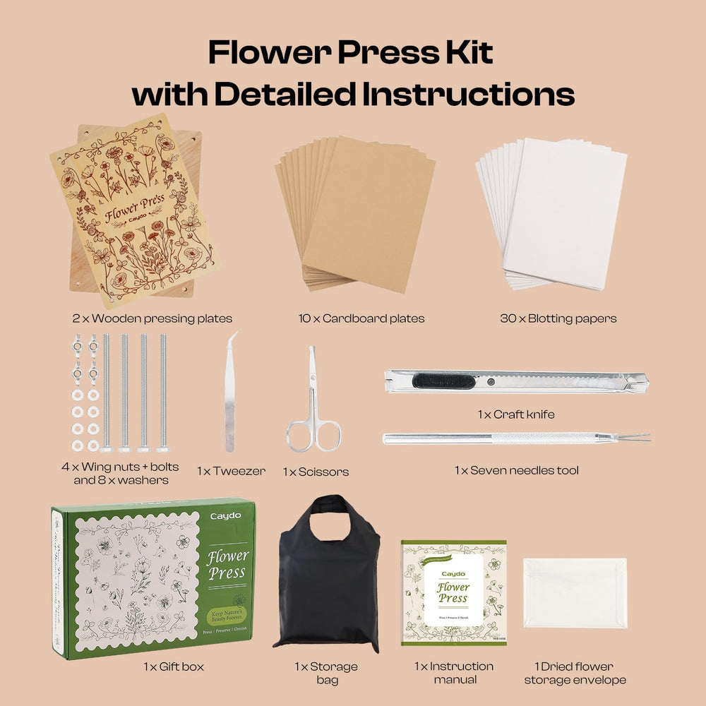 Caydo step-by-step instructions guide beginners through pressing