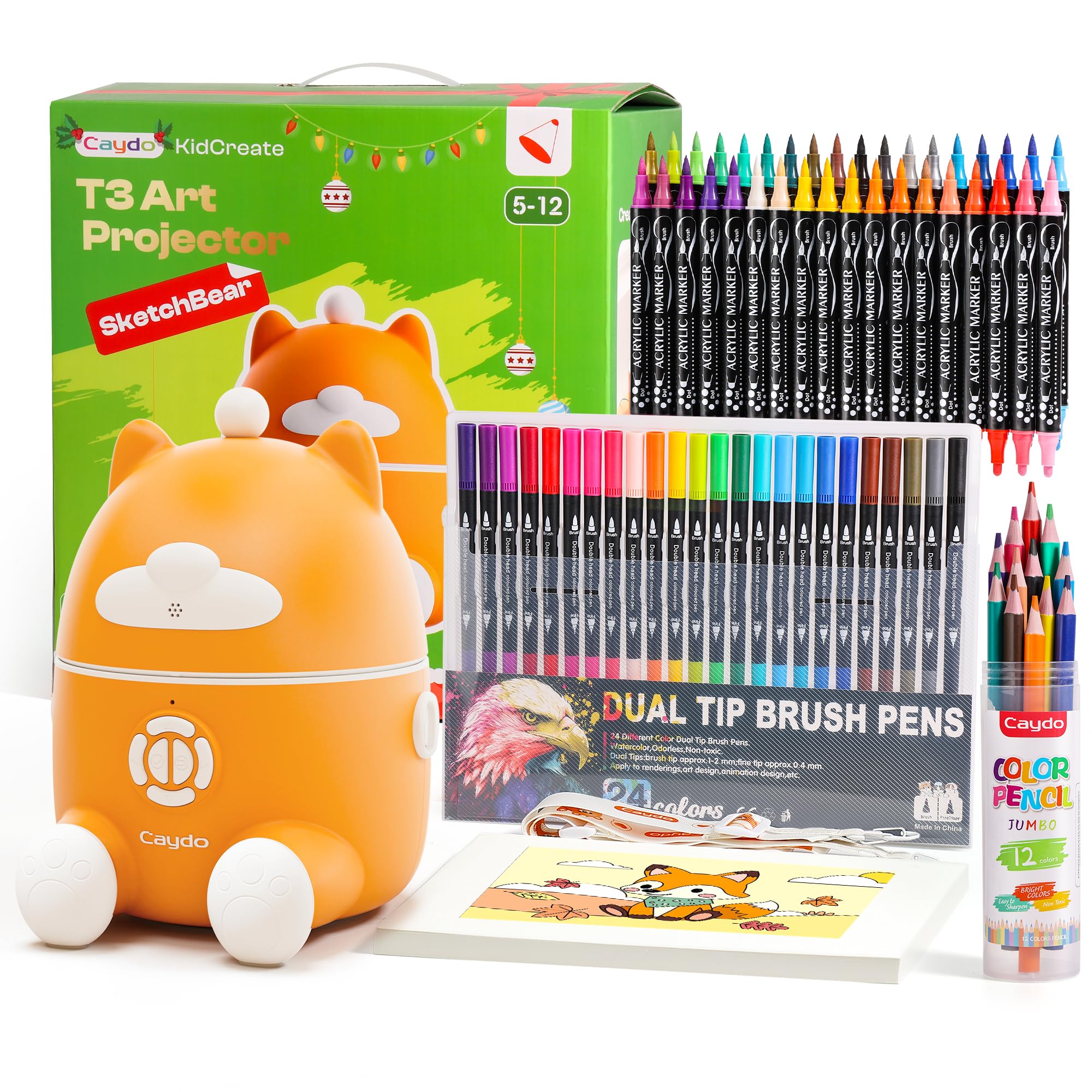 Caydo T3 drawing projector front view for engaging family art sessions