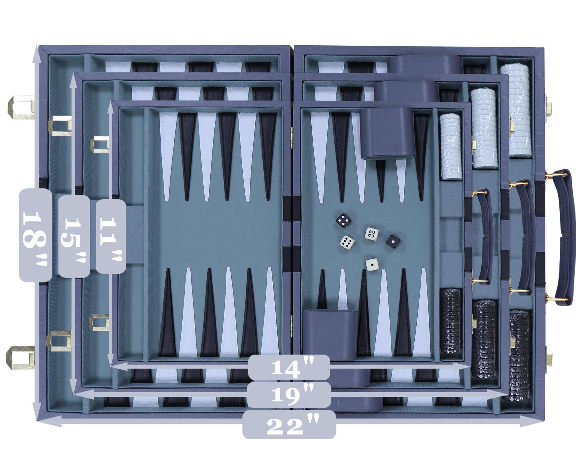 CAYOULR opened case interior layout with accessories.