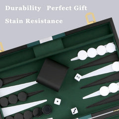 CAYOULR backgammon pieces and felt playfield support smooth moves and strategy.