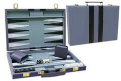 CAYOULR Backgammon Set with premium leather case for organized travel.