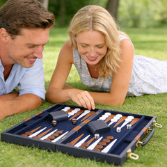 Cayoulr backgammon travel compact kit ideal for on-the-go games