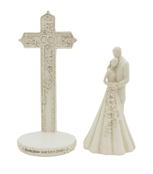 CB Avalon Gallery topper base with Faith Hope Love inscription
