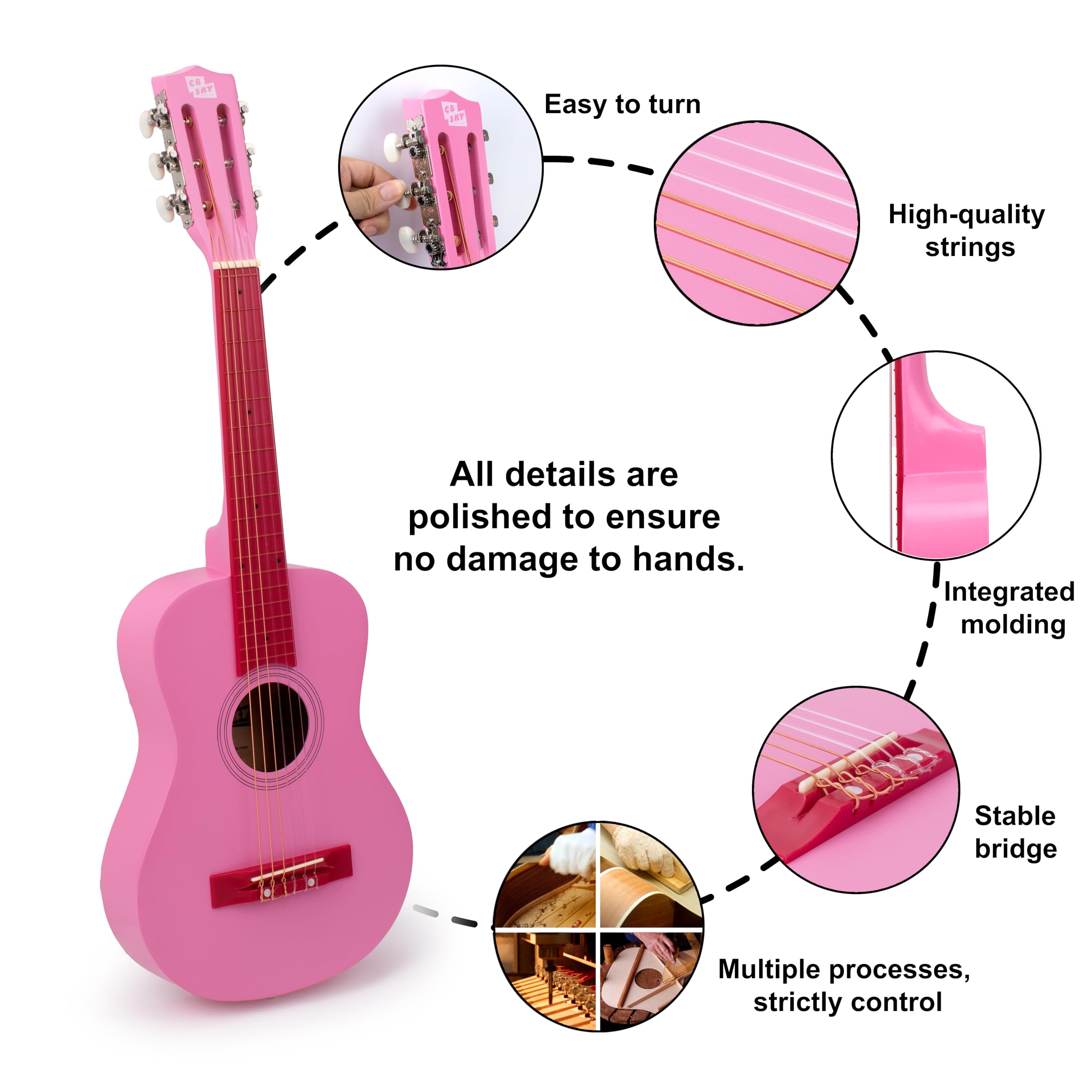 CB SKY accurate fret spacing and low action for smoother chords
