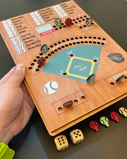 CBLKUS wooden field board shows engraved markings for durable play