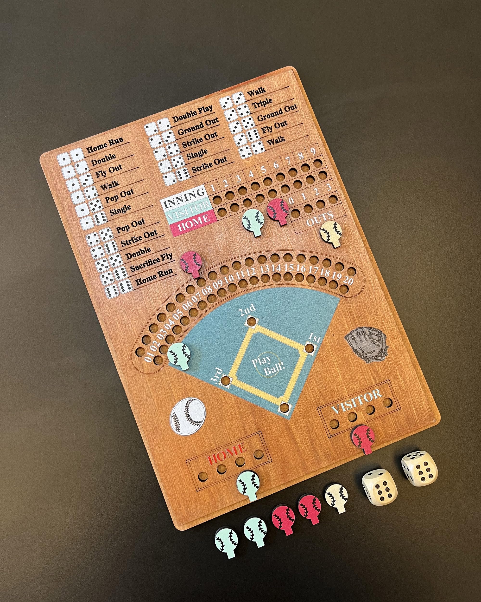 CBLKUS two wooden dice ready for quick-start gameplay