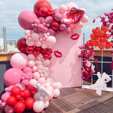 CboDeco pink and red balloons arch kit for festive celebrations