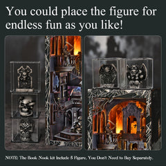 CCCDF Book Nook Haunting Relics kit contents ready for assemble