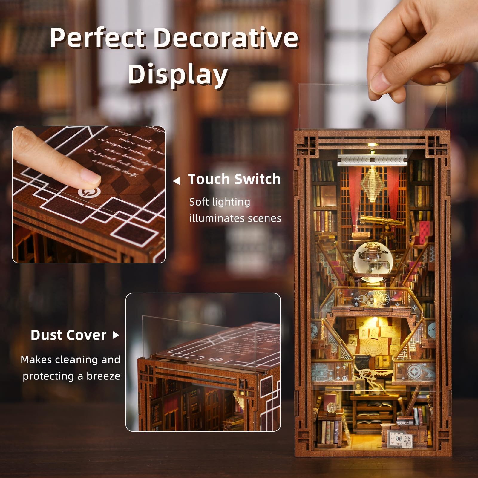CCCDF Book Nook Kit: DIY parts together, satisfying puzzle for teens and adults.