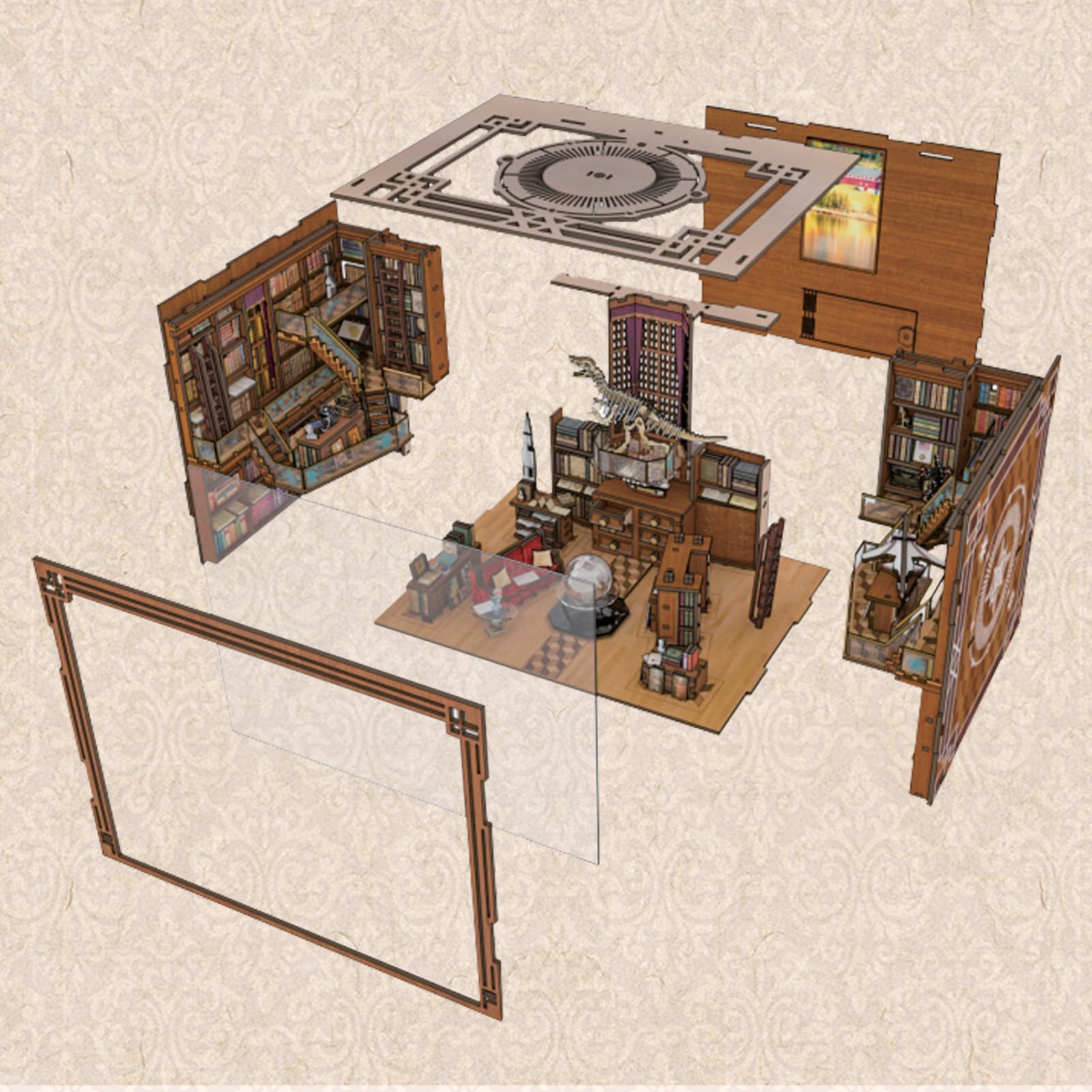 CCCDF Book Nook Kit packaging shows all parts included for easy setup.