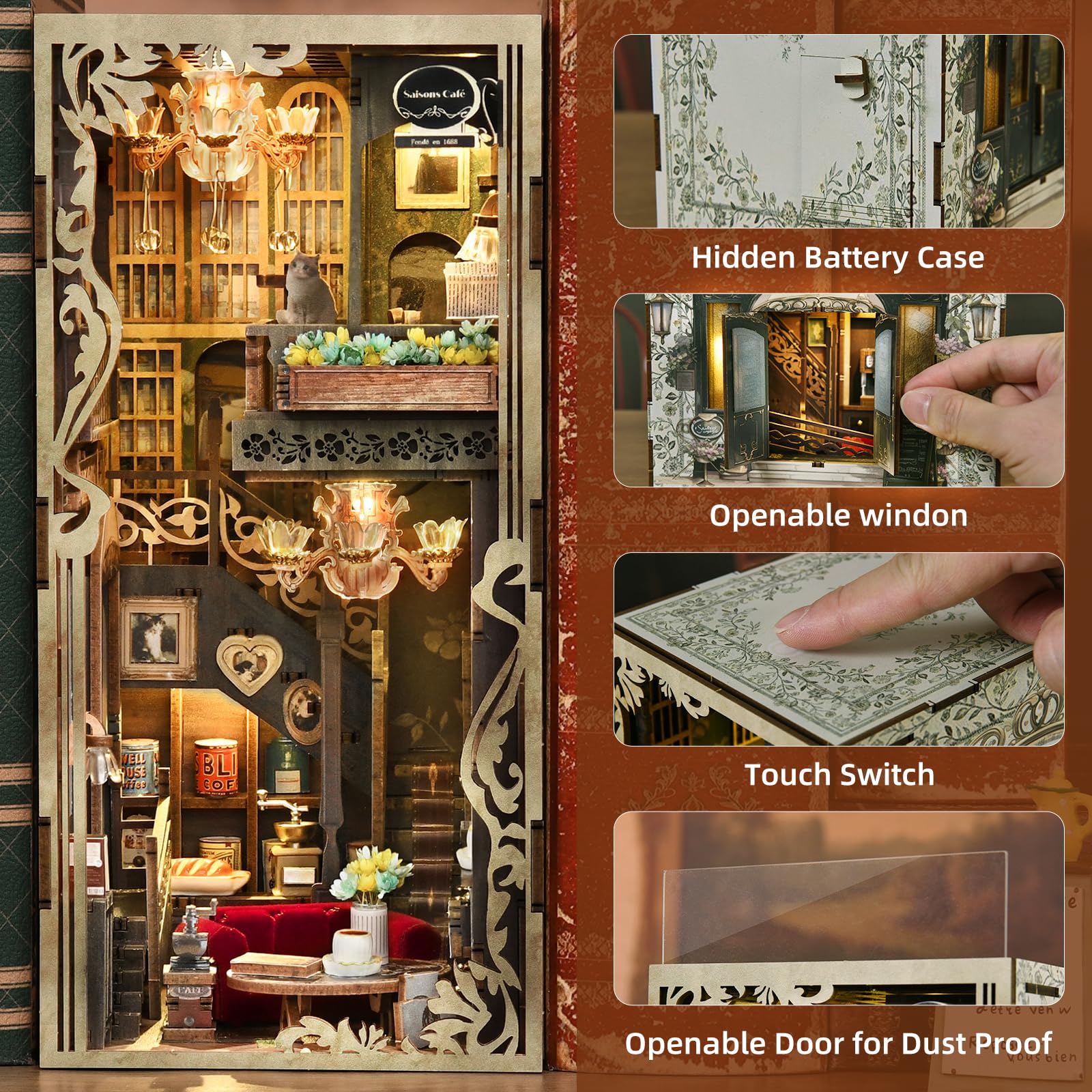 CCCDF Book Nook Saison Café assembly process view helps planning.