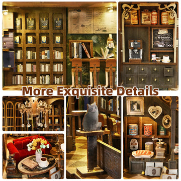 CCCDF Book Nook Saison Café shelves and books add charming detail.
