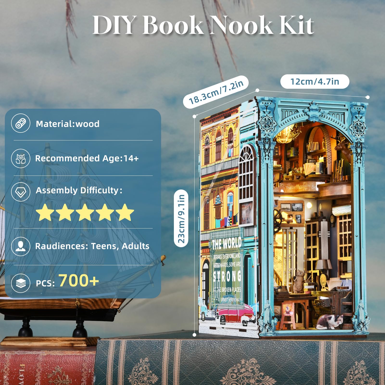 CCCDF DIY Book Nook assembly-parts kit supports a guided, enjoyable build.