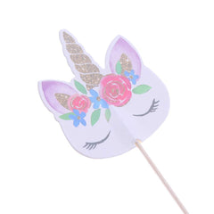 CCINEE 48-pack unicorn toppers ideal for cupcakes, muffins, and cakes