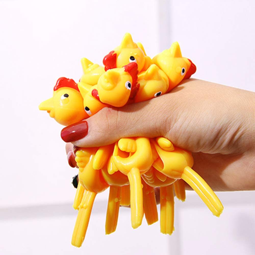 CCINEE easy-clean rubber chickens rinse clean after use.