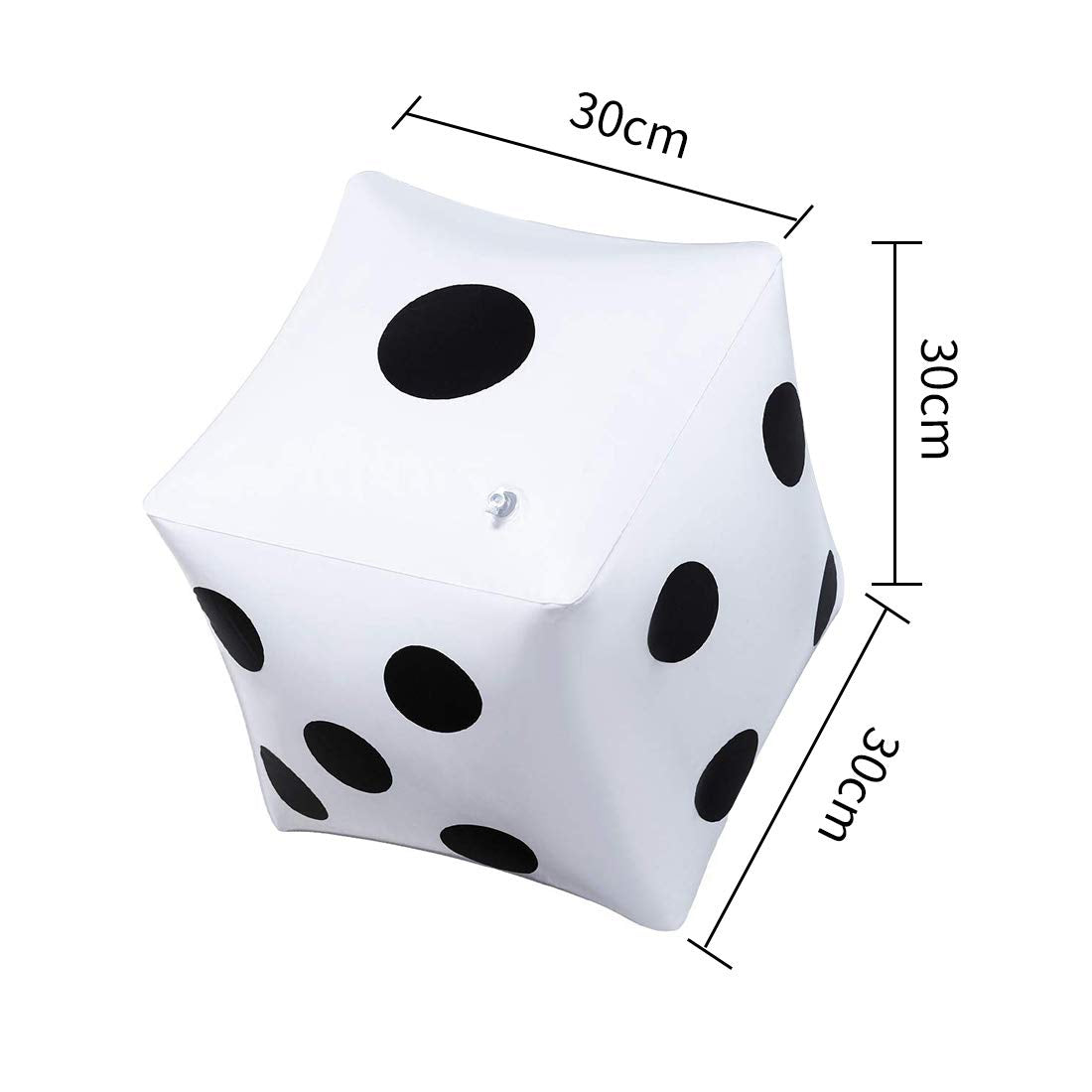 Close-up of CCINEE inflatable dice valve and port