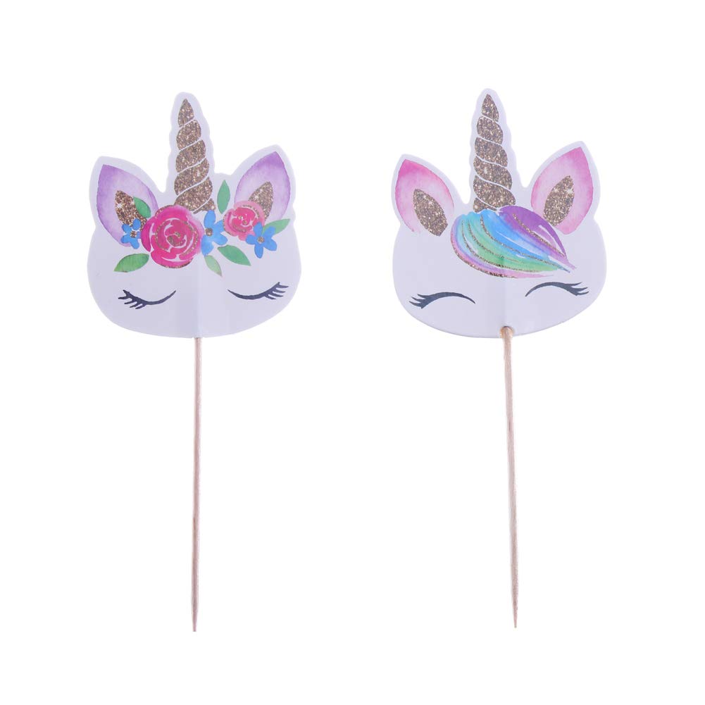 CCINEE Unicorn toppers on food-grade sticks for fuss-free dessert decoration