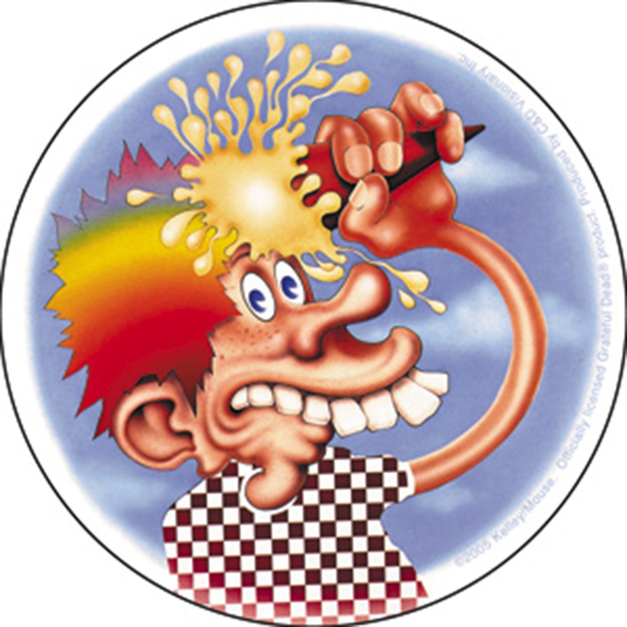 C&D Visionary Grateful Dead ice cream kid sticker on wall, ideal for scrapbooking and crafts.