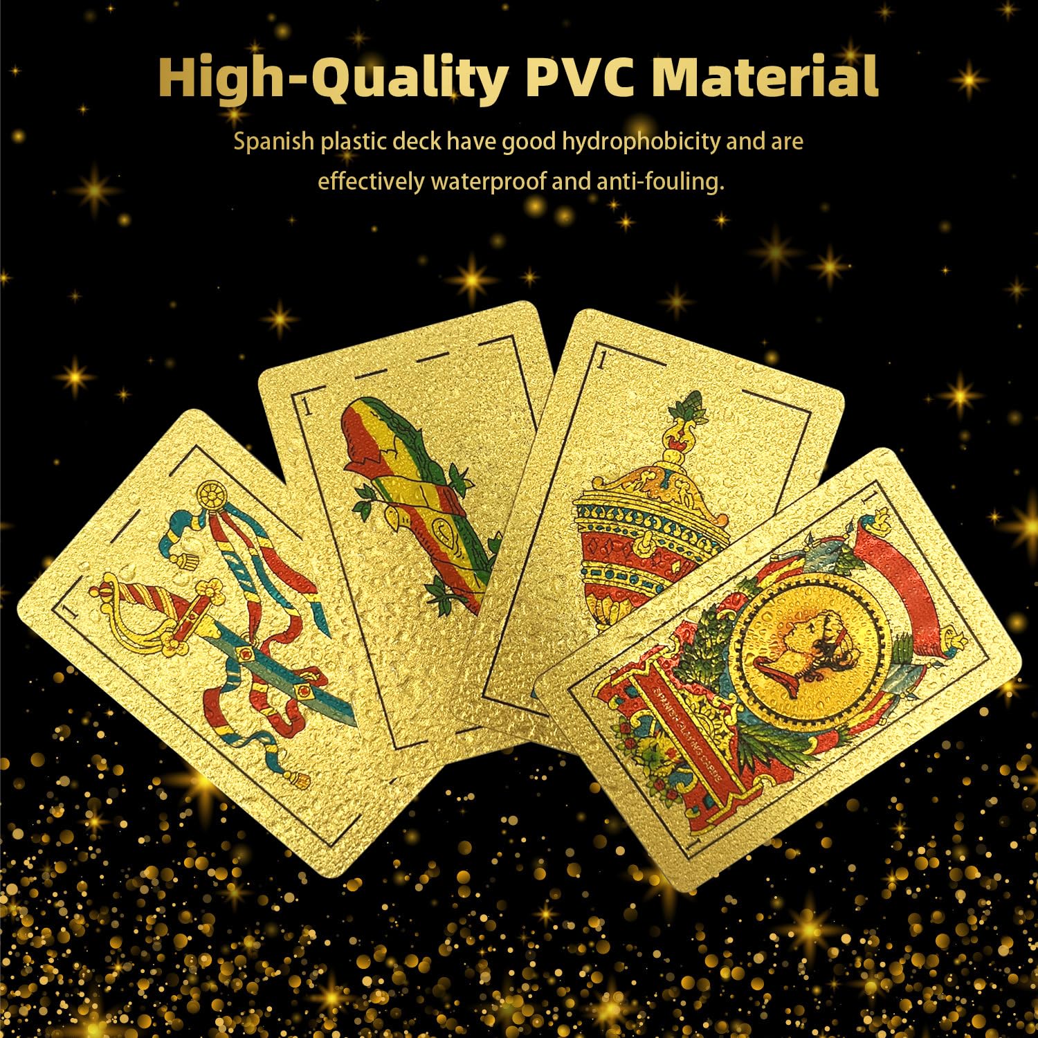 CDBXRA Spanish cards frosted surface to reduce glare during play