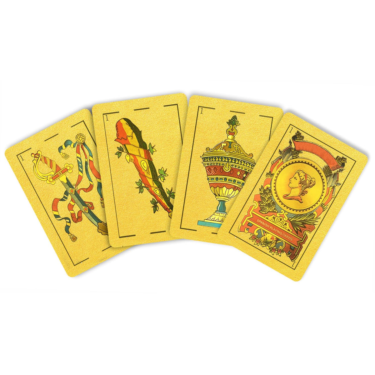 CDBXRA Spanish playing cards with gold foil for elegant game nights