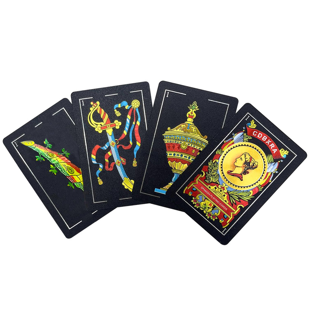 CDBXRA Spanish playing cards with PVC waterproof deck for poolside games.