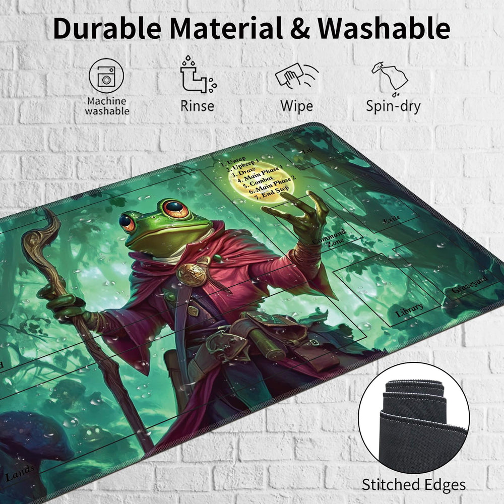 Cdkfxjy MTG Playmat with stitched edges for lasting durability.