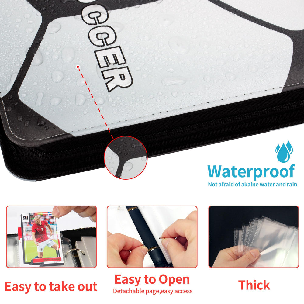 CDROPS binder shows 50 removable 4-pocket sheets for flexible layout.
