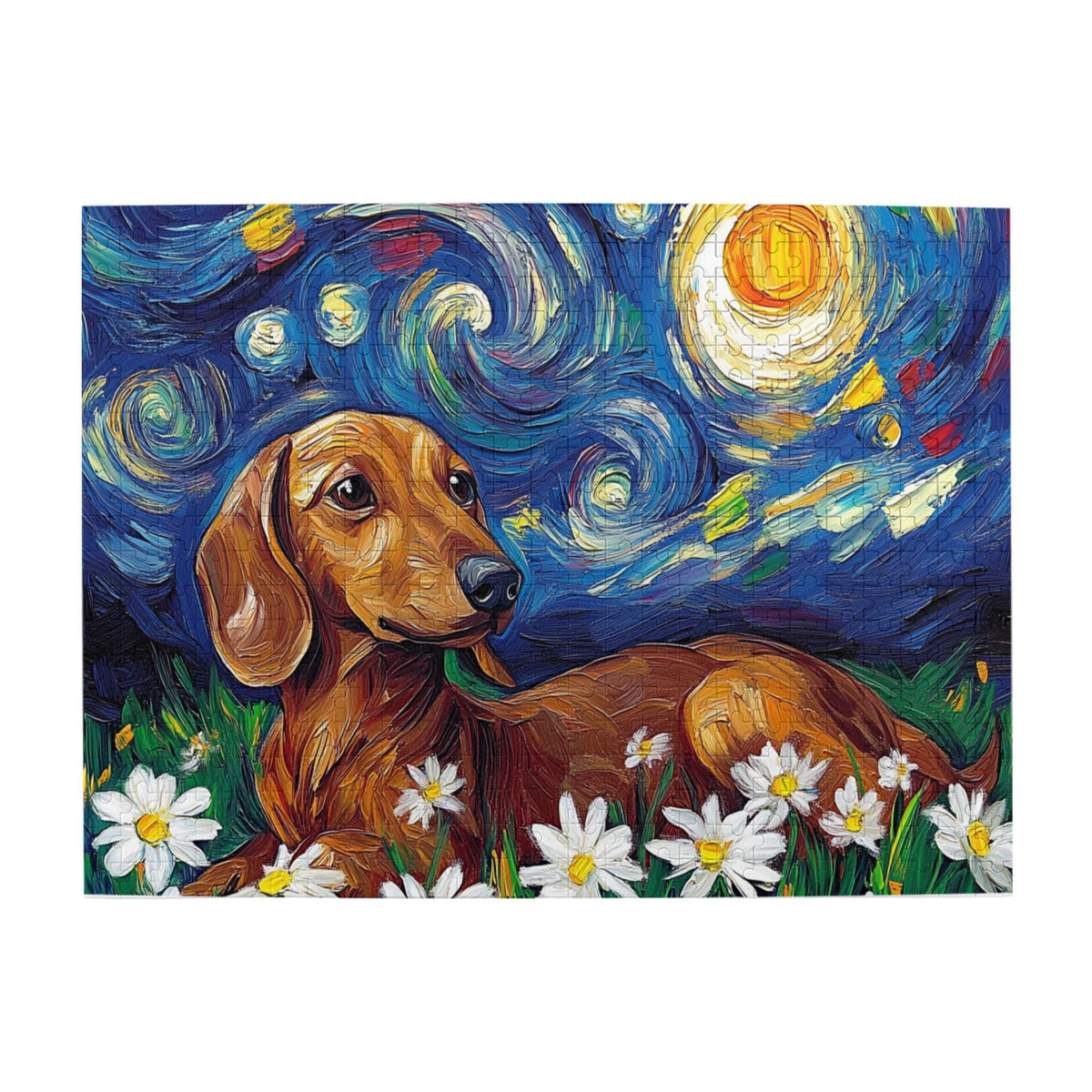 CDSASHCA 500-piece dachshunds under bright stars puzzle for relaxing evenings