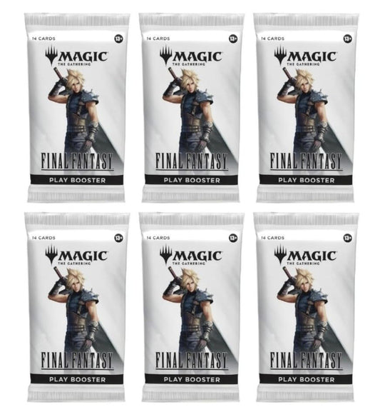 CE 6-pack MTG Final Fantasy booster pack with 14 cards and potential foils for drafting